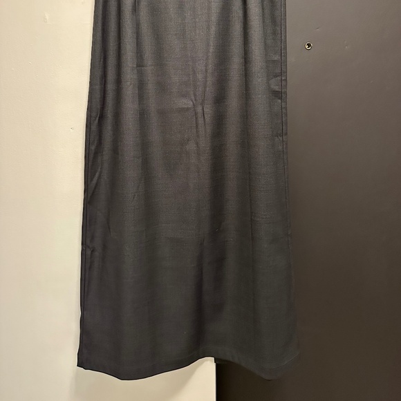 Tageechita - BACK SLIT SMOOTH FLAT SKIRT M / Dark Gray - Picture 4 of 5